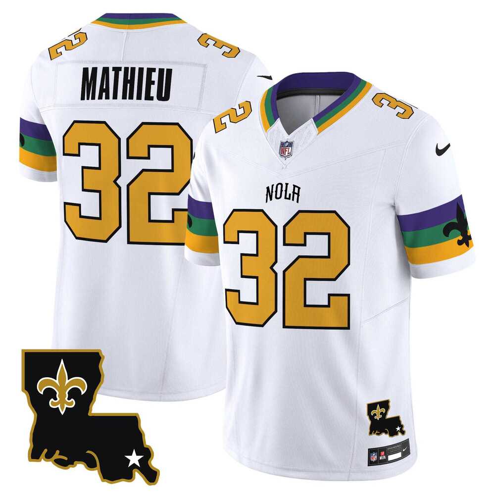 Men & Women & Youth New Orleans Saints #32 Tyrann Mathieu White 2024 F.U.S.E. Vapor Limited Stitched Jersey